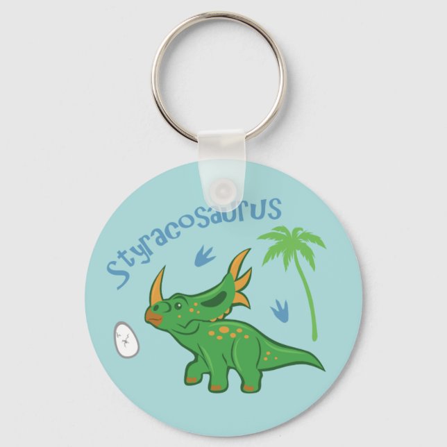 Cute Styracosaurus Nyckelring (Framsida)