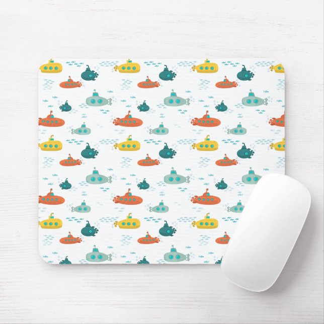 Cute Submarine Nautical Deep Sea Fish Kids Musmatta (Med mus)