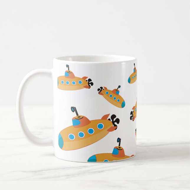Cute Subsea Mönster Kaffemugg (Vänster)