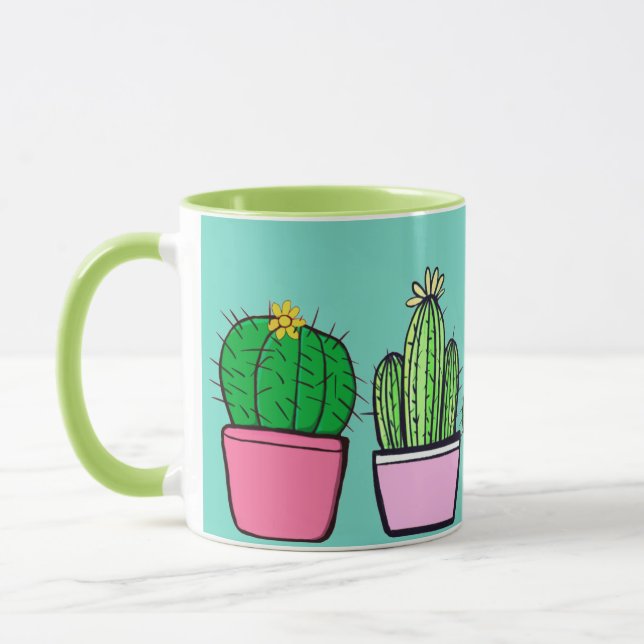 Cute Succulents-kaffe Mugg (Vänster)
