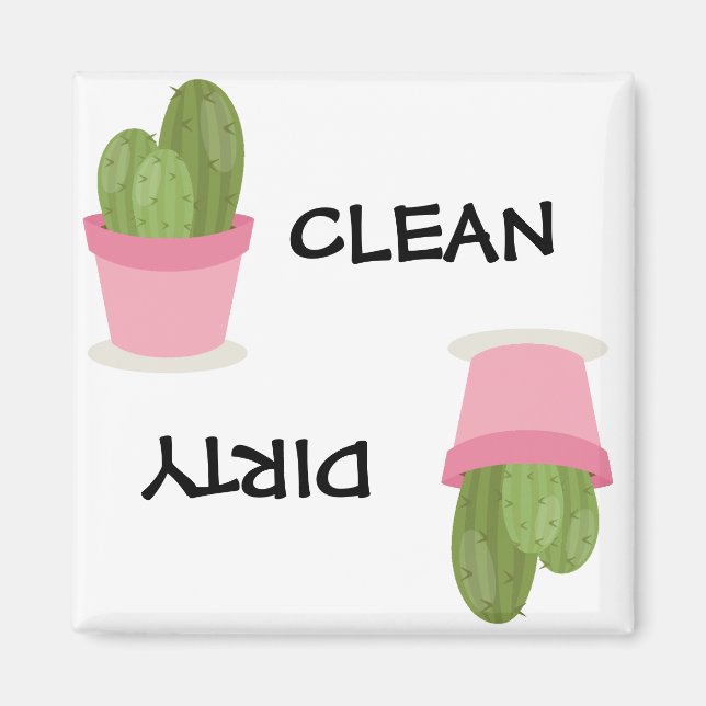 Cute succulus cactus rent smutsig magnet (Framsidan)