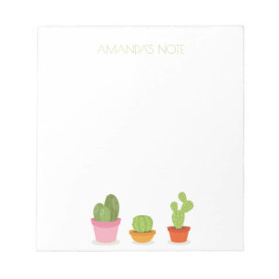 Cute succulus cactus trio anteckningsblock