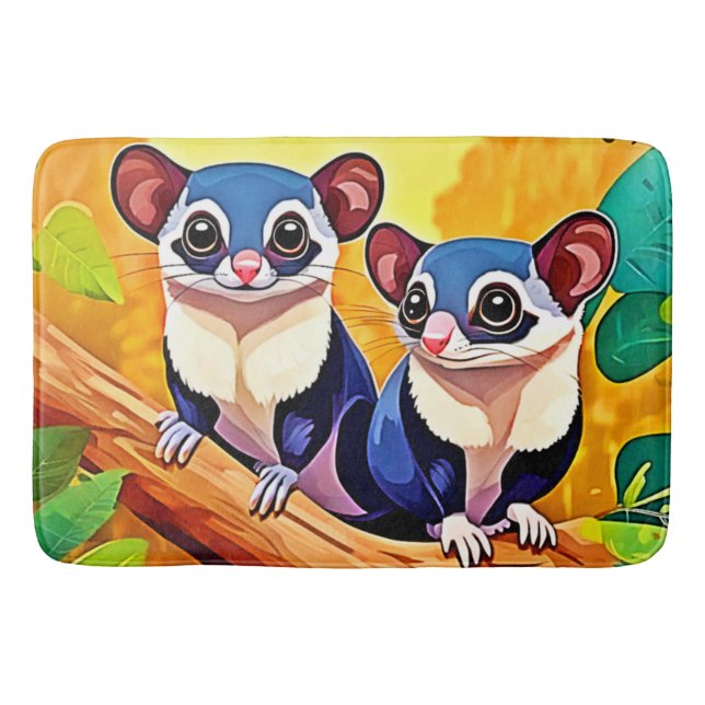 Cute Sugar Gliders Badrumsmatta (Framsidan)
