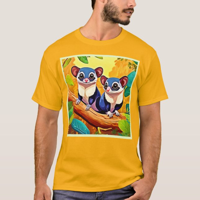 Cute Sugar Gliders T Shirt (Framsida)
