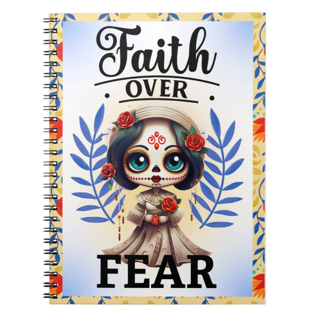 Cute Sugar Skull Anteckningsbok (Framsidan)