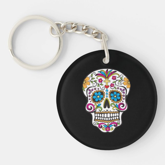 Cute Sugar Skull Lycklig Day of the dead (Framsidan)