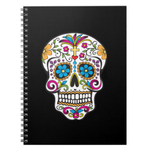 Cute Sugar Skull Lycklig Day of the dead Anteckningsbok