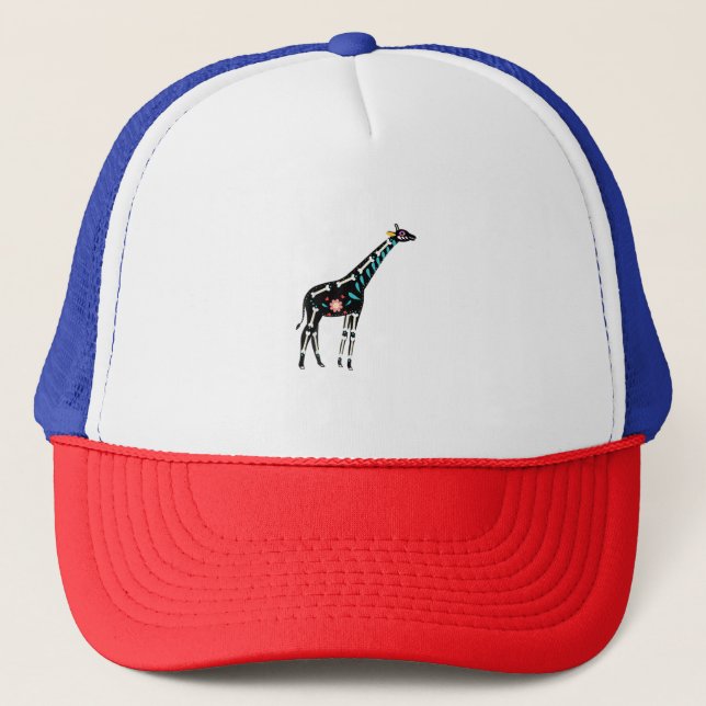 Cute Sugar Skull, mexikansk Giraffe Halloween-dage Keps (Framsida)