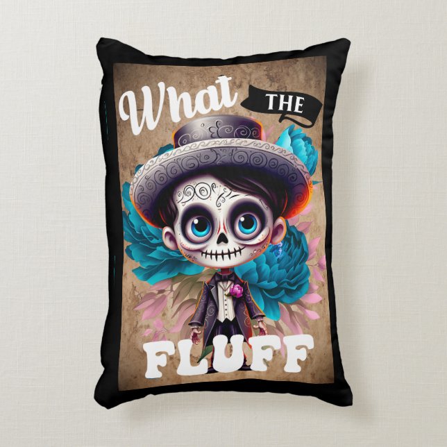 Cute Sugar Skull Prydnadskudde (Framsidan(Vertikal))