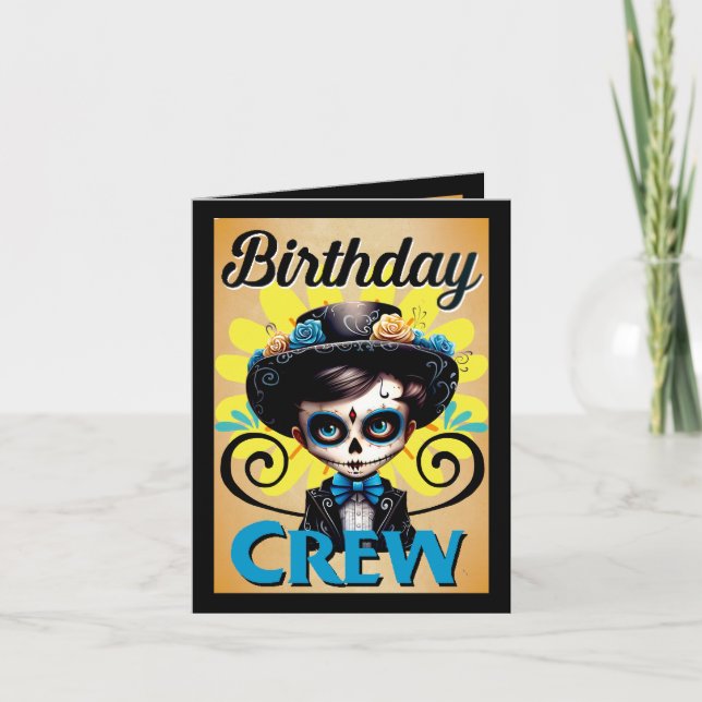 Cute Sugar Skull Tack Kort (Framsida)