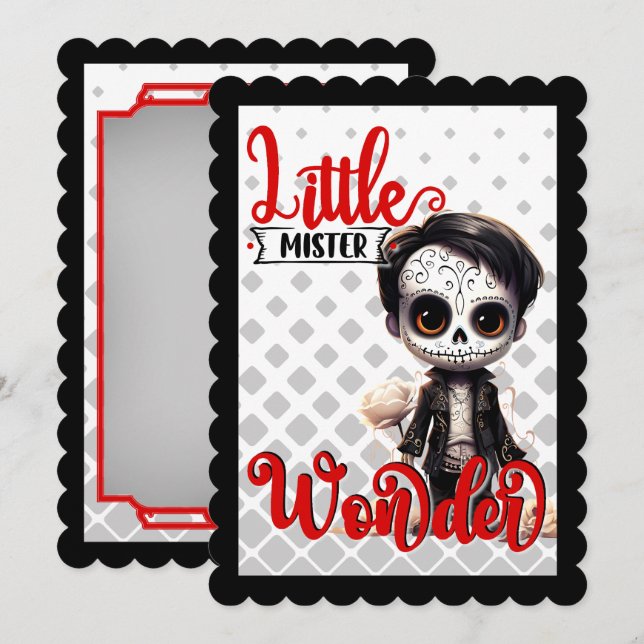 Cute Sugar Skull Tack Kort (Fram/baksida)