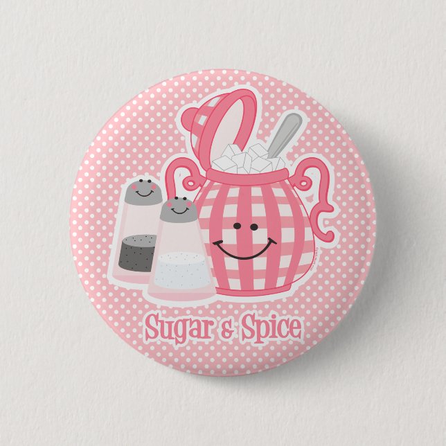 Cute Sugar & Spice Pin Knapp (Framsida)