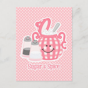 Cute Sugar & Spice Postcard Vykort