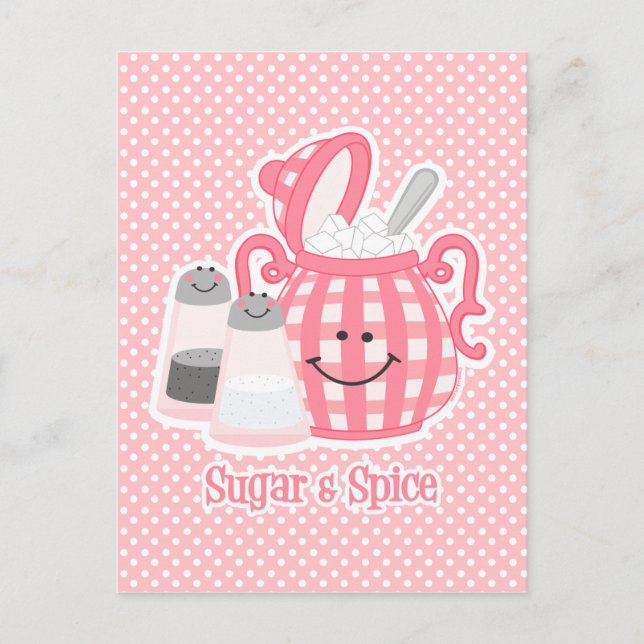 Cute Sugar & Spice Postcard Vykort (Framsida)