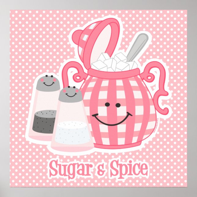 Cute Sugar & Spice Poster Skriv ut (Framsidan)