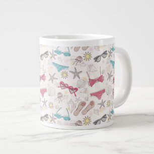 Cute Summer Abstrakt Mönster Jumbo Mugg