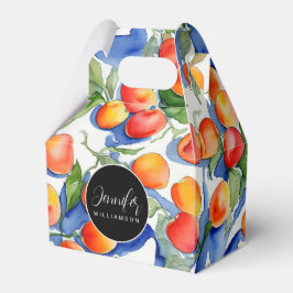 Cute Summer Apricot Watercolor Mönster Black Label Presentaskar