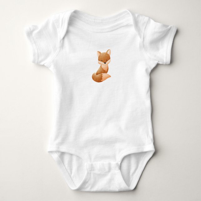 Cute Summer Baby Fox T Shirt (Framsida)