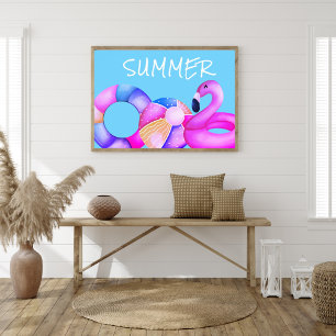 Cute Summer Bassäng Party Poster