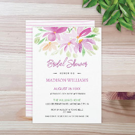 Cute Summer Blommigt Watercolor Art Inbjudningar
