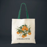Cute Summer Botanias Citrus Oranges Wedding Favor Tygkasse<br><div class="desc">Citrusfrukter i säcken med vackra,  handmålade orangar och färsk grönsak</div>