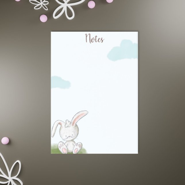Cute Summer Bunny Rabbit Sitta varje dag Post-it Block (Skapare uppladdad)