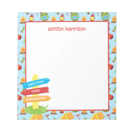 Cute Summer Camp Mönster Anteckningsblock