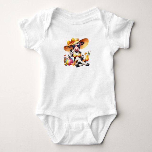Cute Summer Cow T Shirt (Framsida)