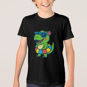 Cute Summer Dino med solglasögon och floatie T Shirt