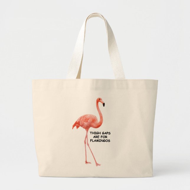 Cute Summer Inspirational Rosa Flamingo Jumbo Tygkasse (Framsidan)