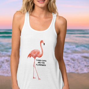 Cute Summer Inspirational Rosa Flamingo Linne Med Racerback