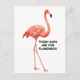 Cute Summer Inspirational Rosa Flamingo Vykort