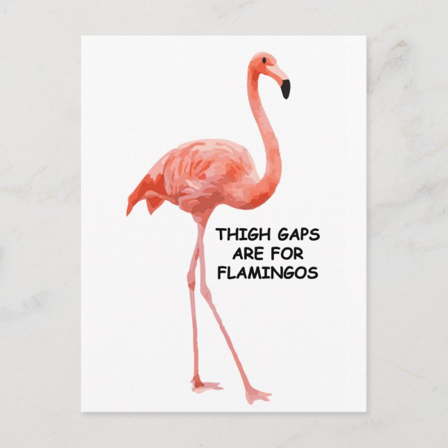 Cute Summer Inspirational Rosa Flamingo Vykort (Framsida)