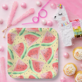 Cute Summer Kawaii Watercolor Watermelon