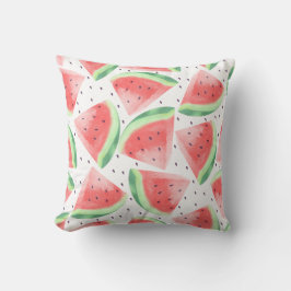 Cute Summer Kawaii Watercolor Watermelon Kudde