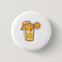 Cute Summer Lemonade Tecknad T-Shirt - Sunny Hat & Knapp