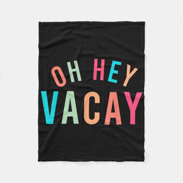 Cute Summer Oh Hej Vacay Fleecefilt (Framsidan)