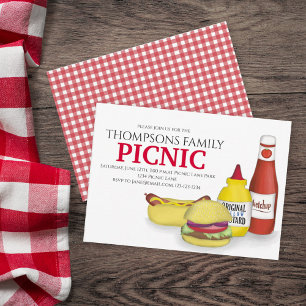 Cute Summer Picnic Trendig Cookout Whimsical Inbjudningar