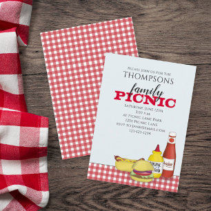 Cute Summer Picnic Trendig Cookout Whimsical Inbjudningar