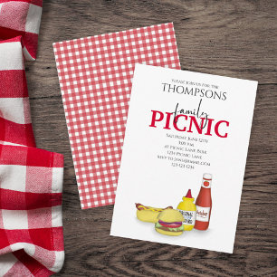 Cute Summer Picnic Trendig Cookout Whimsical Inbjudningar