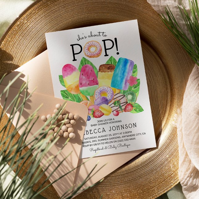 Cute Summer Popsicle & Sweet Treats Baby Shower Inbjudningar (Skapare uppladdad)