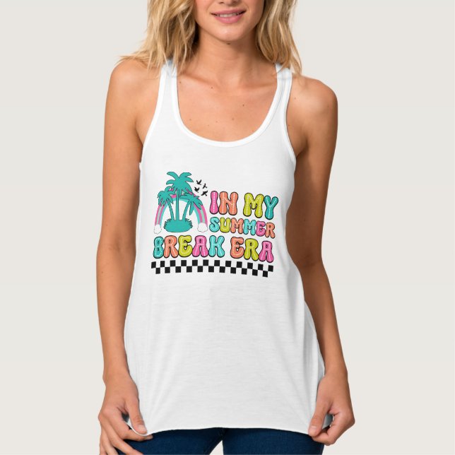 Cute Summer rast era ord art Linne Med Racerback (Framsida)