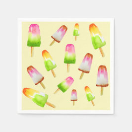 Cute Summer Rinbow popsicles party Pappersservett