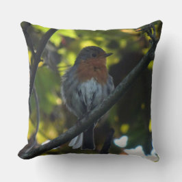 Cute Summer Robin Dekorativ kudde