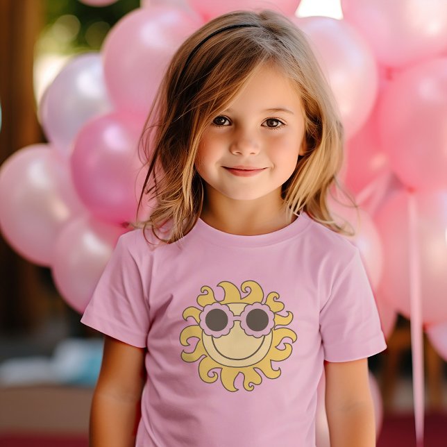 Cute Summer Sol med Groovy Shades Sunglass T Shirt (Skapare uppladdad)