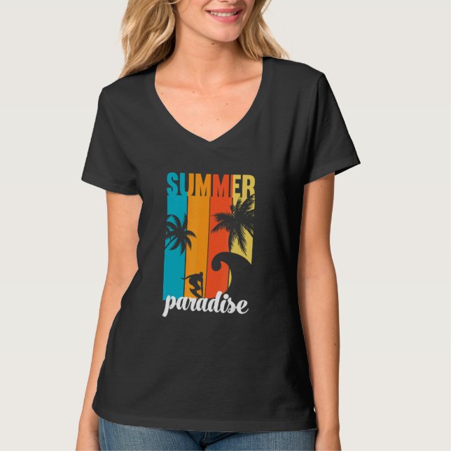 Cute Summer  Summer Paradise Summer T Shirt (Framsida)