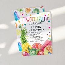 Cute Summer TWO-tti Fruitti Fruit 2:a födelsedagen