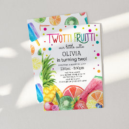 Cute Summer TWO-tti Fruitti Fruit 2:a födelsedagen Inbjudningar