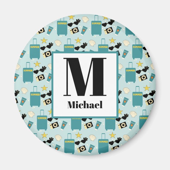 Cute Summer Vacation Elements Magnet (Framsidan)