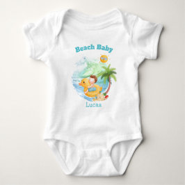 Cute Summer Vacation Namn Beach pojke T Shirt